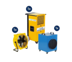 Promopack 1x bouwdroger, ventilator en kachel