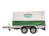 Aanhanger met huif (dubbelasser) | 2000 kg