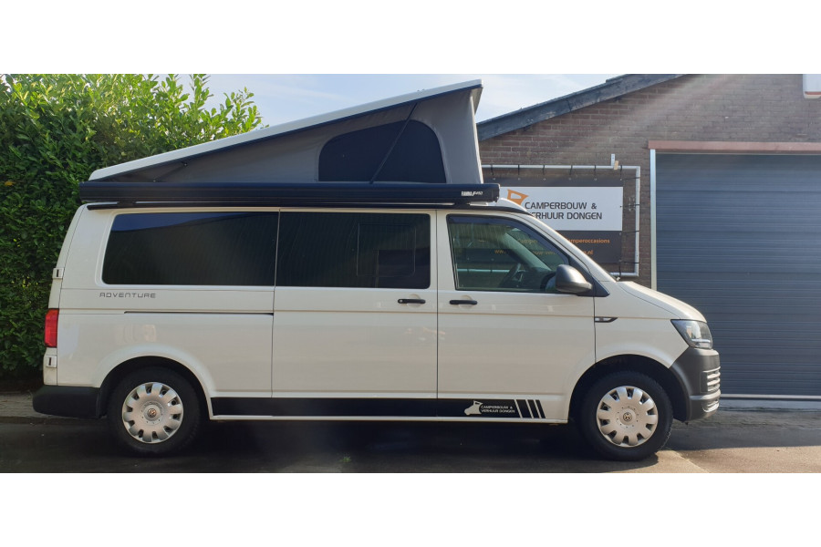 Volkswagen T5/T6 Camper 5 persoons LWB - Camperbouw-verhuur Dongen - zijkant