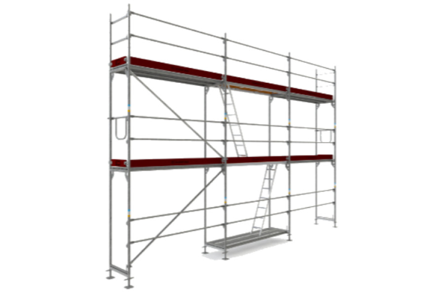 Gevelsteiger op aanhangwagen - Boels - 1