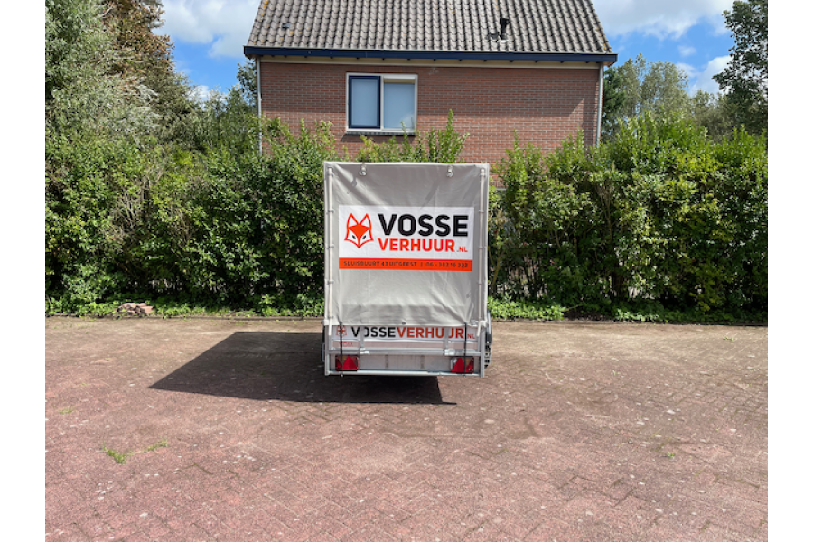 Aanhanger met huif | 255x130x180 cm - Vosse verhuur - 2