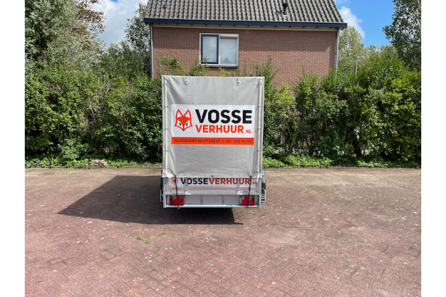Tandemaanhanger huif | 270x130x140 - Vosse verhuur - 2