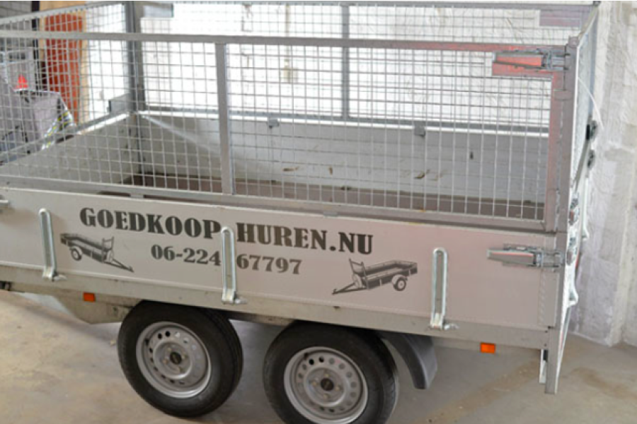 Dubbelas aanhanger | 250×130 cm - Goedkoophuren.nu - 4