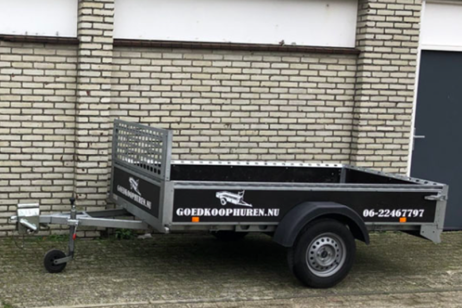 Enkelas aanhanger | 255×128 cm - Goedkoophuren.nu - 2