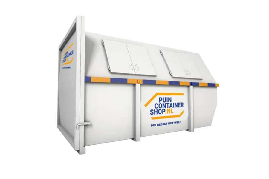 10m3 Groenafvalcontainer gesloten - Puincontainershop.nl - 1