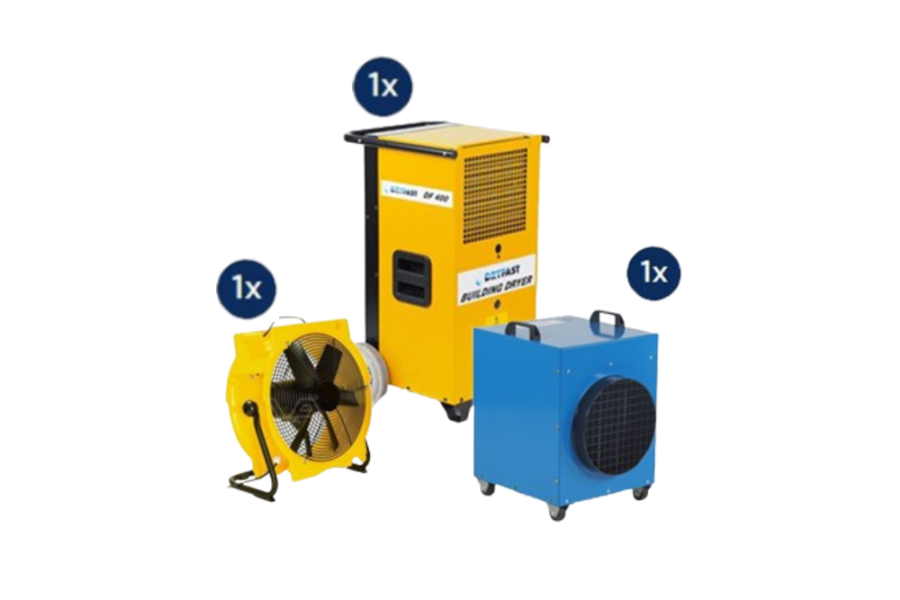 Promopack 1x bouwdroger, ventilator en kachel - Vochtex - 1