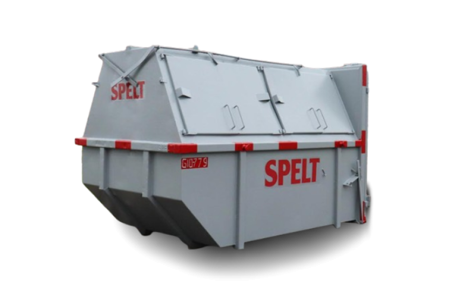 10m³ Gesloten houtafvalcontainer - Spelt Afvalinzameling - 1