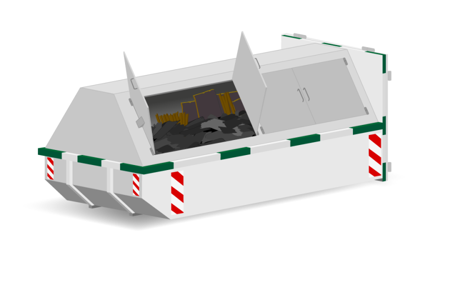 10m³ Dakafvalcontainer - Nijhuis Milieu Service - 1