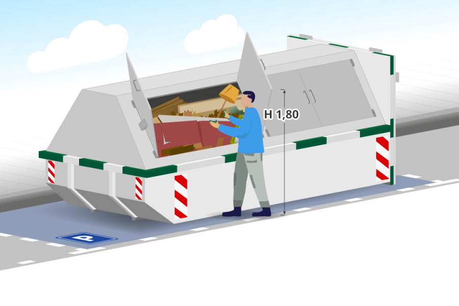 10m³ Gesloten grofvuilcontainer - Hartog Containers - 2