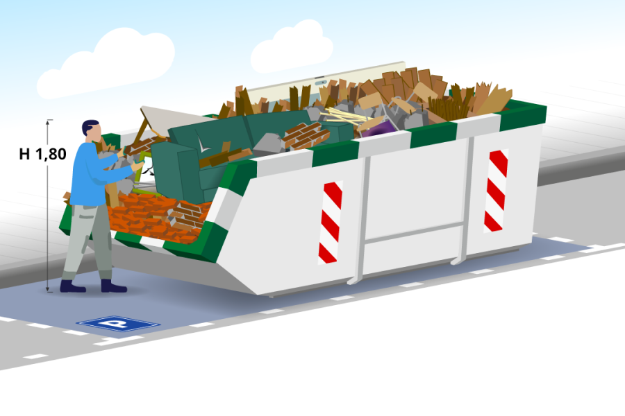 9m³ Bouw- en sloopafval container - Nijhuis Milieu Service - 2