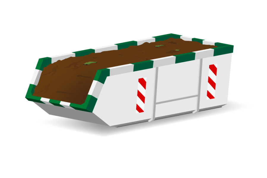 9m³ Grondafvalcontainer - Nijhuis Milieu Service - 1