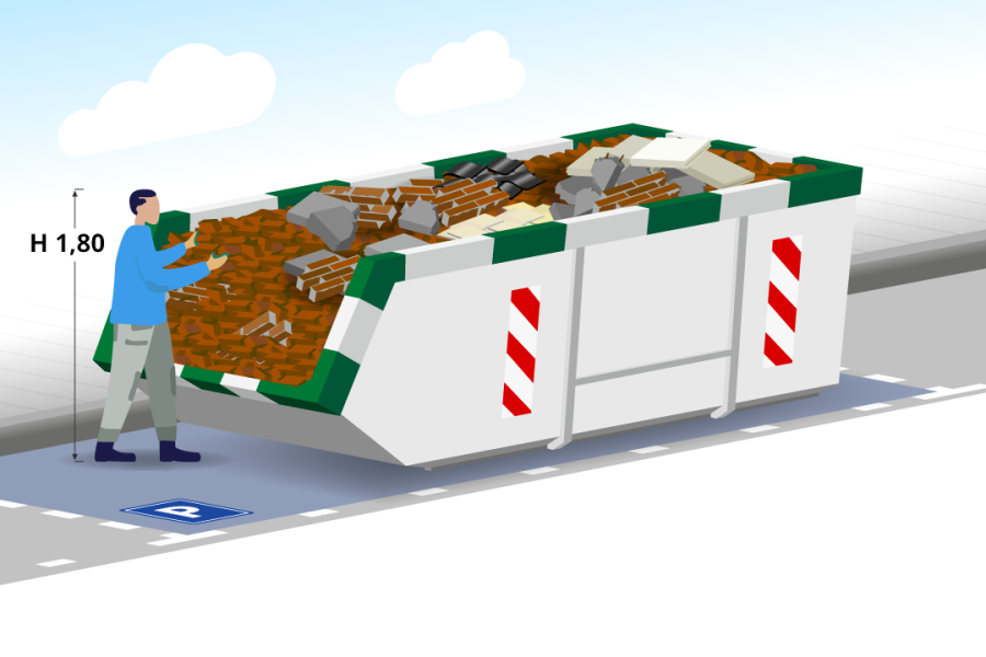 9m³ Puinafvalcontainer - Nijhuis Milieu Service - 2