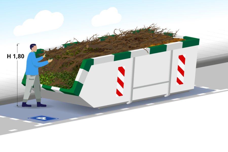 9m³ Tuin- en groenafvalcontainer - Nijhuis Milieu Service - 2