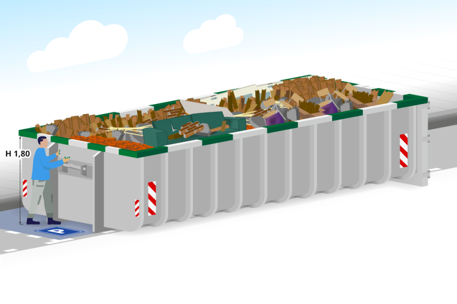 20m³ Bouw- en sloopafvalcontainer - Goedkopecontainer.nl - 3
