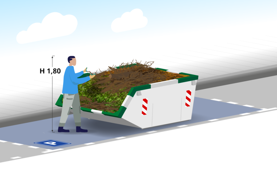 3m³ Tuin- en groenafvalcontainer - Hartog Containers - 2