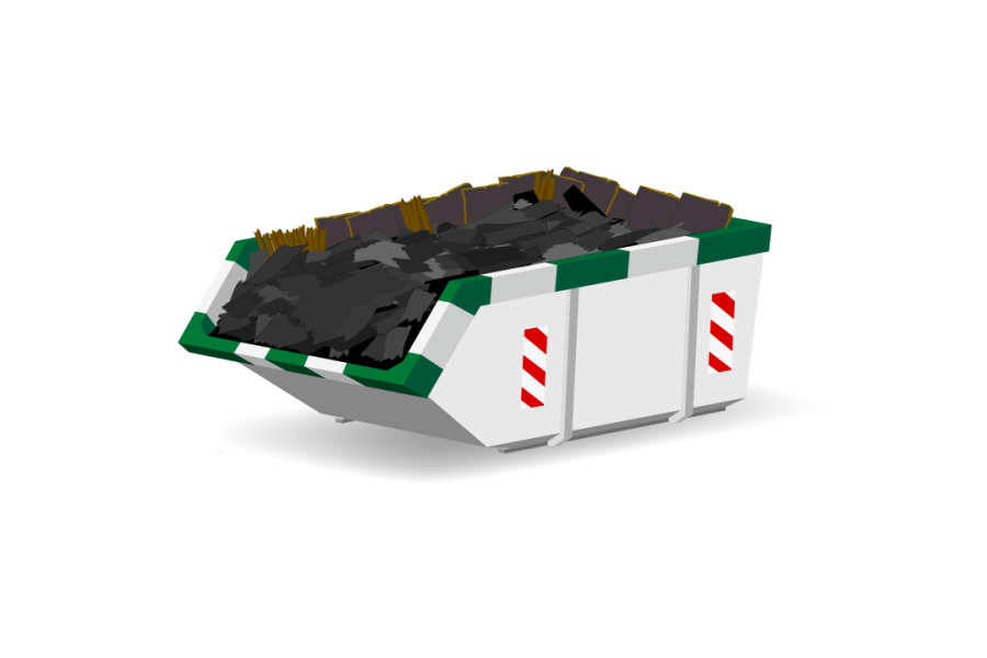 4m³ Dakafvalcontainer - Nijhuis Milieu Service - 1