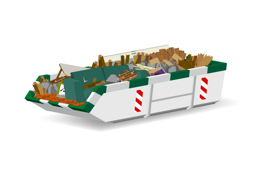 6m³ Bouw- en sloopafvalcontainer - Goedkopecontainer.nl - 2