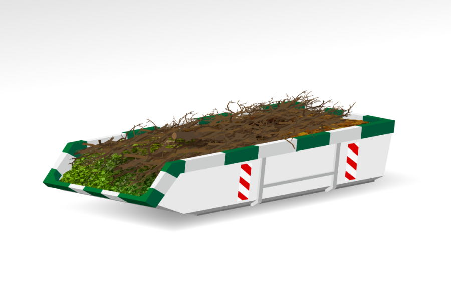 10m³ Tuin- en groenafvalcontainer - Containerverlener.nl - 1