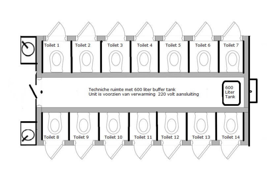 14 Stuks toiletwagen klepper - Tapwagen.nl - 2