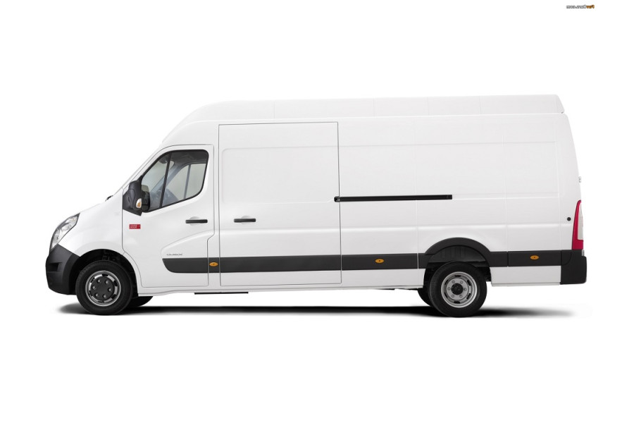 Bestelbus 15m3 huren | AutoRent Vitesse |  Renault Master L4 H3 | Witte bestelbus in parkeerstand