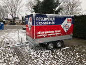 Tandemaanhanger met huif | Groot