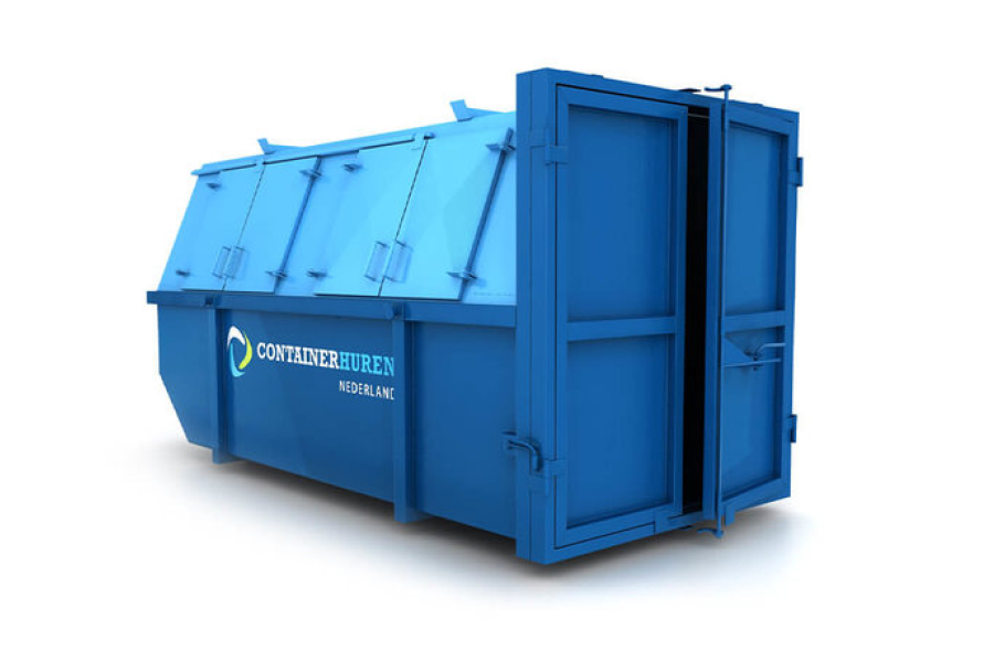 10m³ Gesloten bouw- en sloopafvalcontainer - Container Huren Nederland - 1