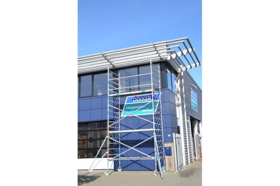 Aluminium rolsteiger 1.35 x 2.45 | Vloerhoogte 6.20 meter - Dekker Verhuur - 1