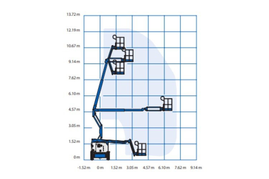 Knikarmtelescoophoogwerker diesel - 12,00 meter - De Visser Verhuur - 1