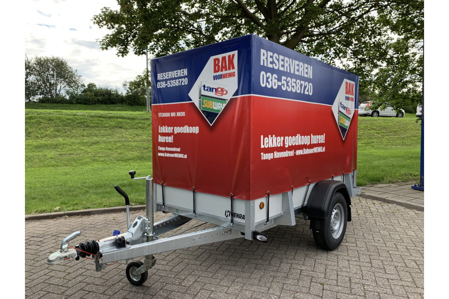 Aanhanger met huif | Geremd - Tango Carwash & aanhangwagenverhuur Havendreef - 1