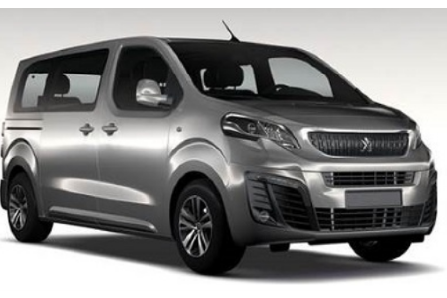 Personenbus huren | Peugeot TravellerBusiness | Klasse G9 - AutoRent Vitesse - 1 | grijze personenbus in parkeerstand
