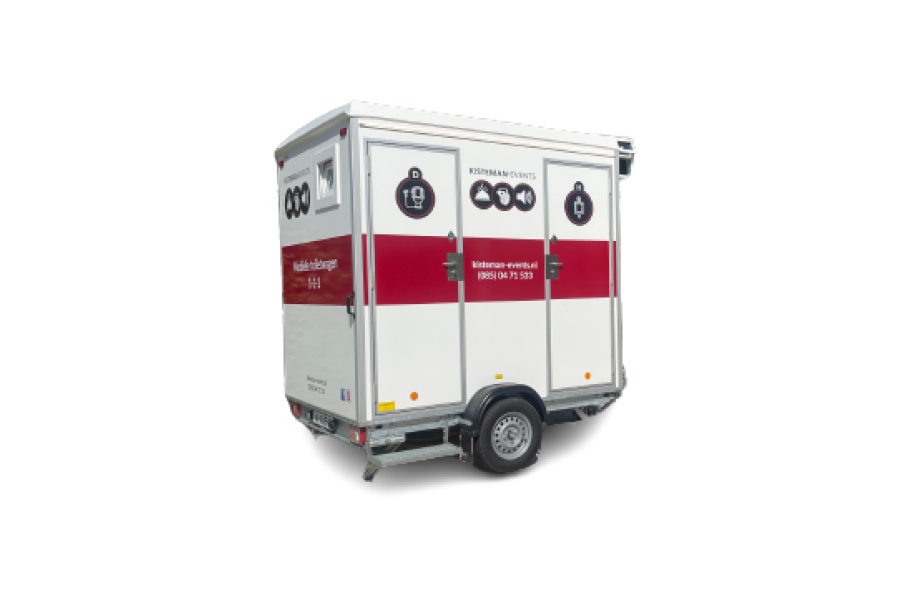 2-deurs mobiele toiletwagen - Kisteman-events - 1
