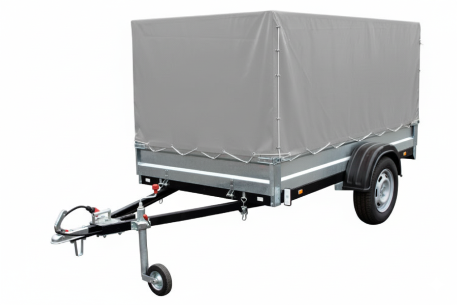 Aanhanger met huif | Enkelasser - Bo-rent - 1