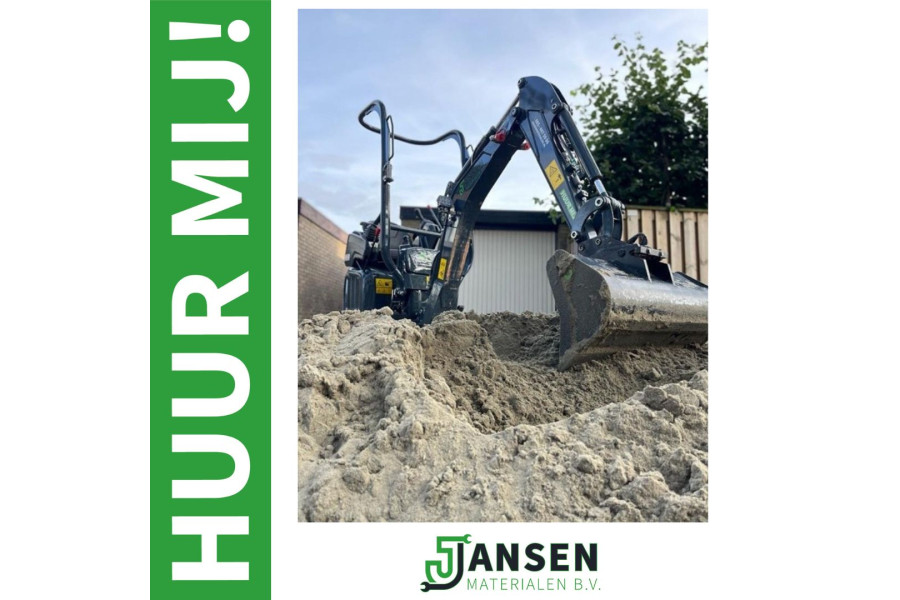 Minigraafmachine 1,1 ton - Jansen Materialen BV - 2