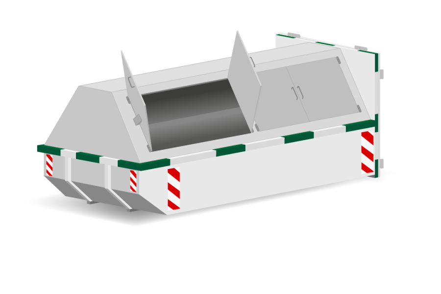 10m³ Gesloten dakafvalcontainer - Goedkopecontainer.nl - 2