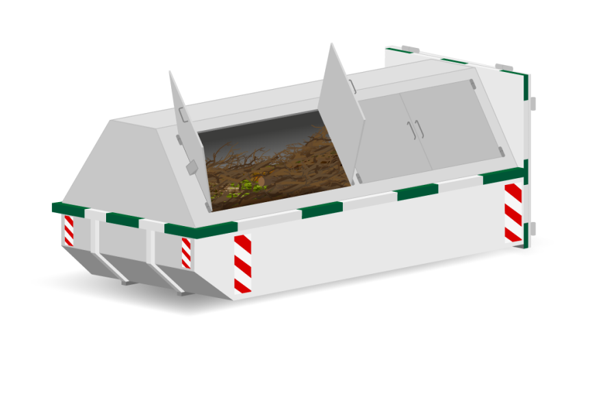 10m³ Gesloten groenafvalcontainer - Goedkopecontainer.nl - 1