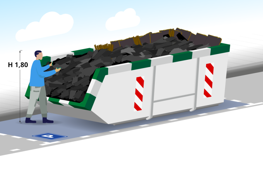 10m³ Dakafvalcontainer - Container Huren Nederland - 2