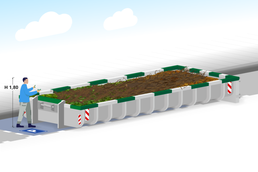 12m³ Tuin- en groenafvalcontainer - Spelt Afvalinzameling - 3