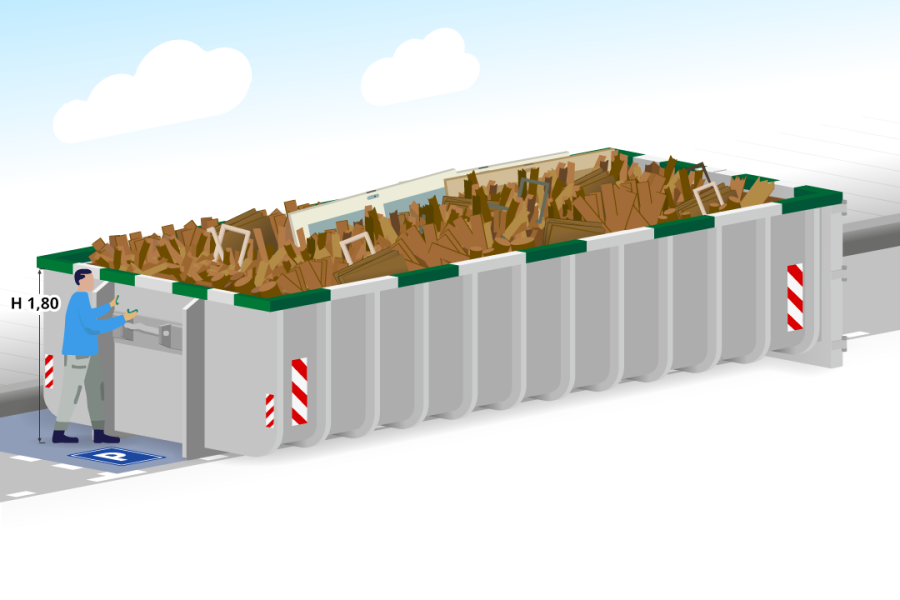 20m³ Houtafvalcontainer - Goedkopecontainer.nl - 4