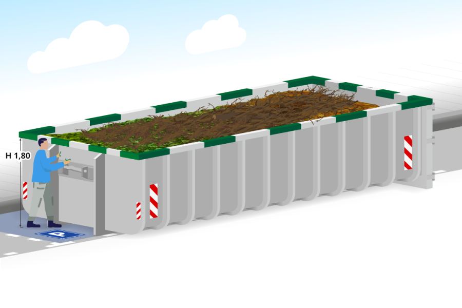 40m³ Tuin- en groenafvalcontainer - Container Huren Nederland - 2