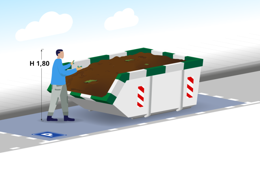 4m³ Grondafvalcontainer - Nijhuis Milieu Service - 2