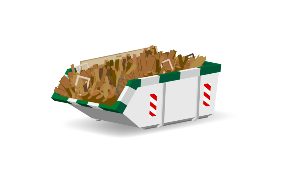 4m³ Houtafvalcontainer - Nijhuis Milieu Service - 1