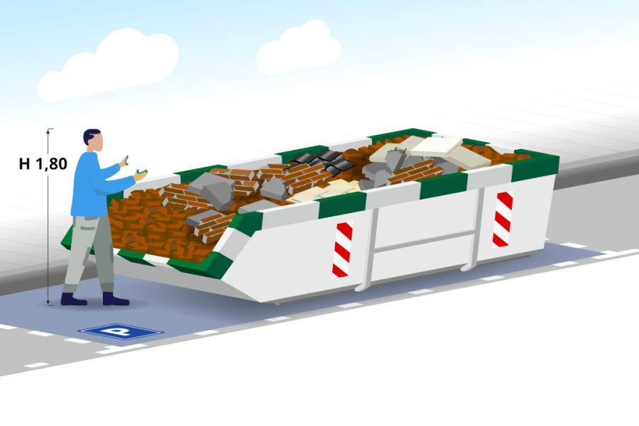 6m³ Puinafvalcontainer - Nijhuis Milieu Service - 2