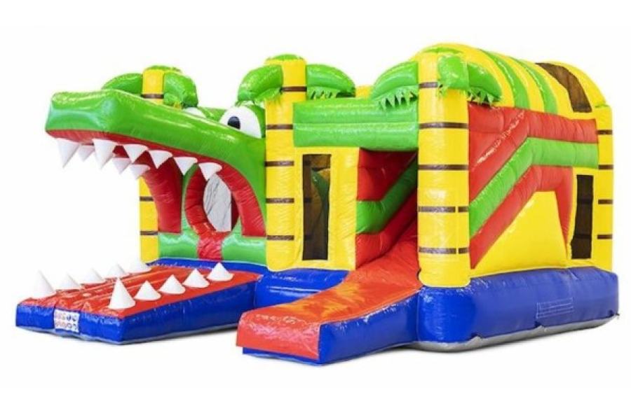 Springkussen Multiplay Krokodil - Partyverhuren.nl - 1